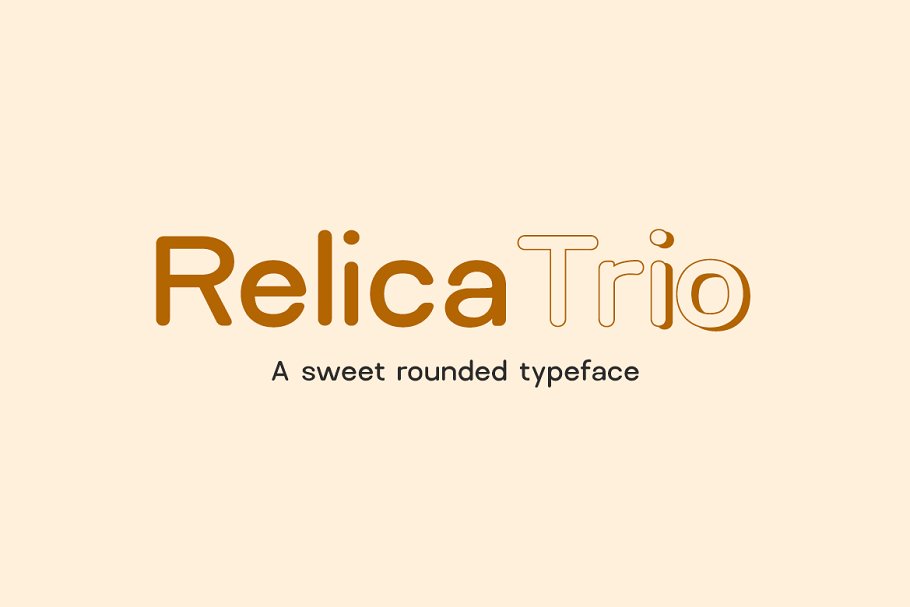 Beispiel einer Relica Rounded-Schriftart